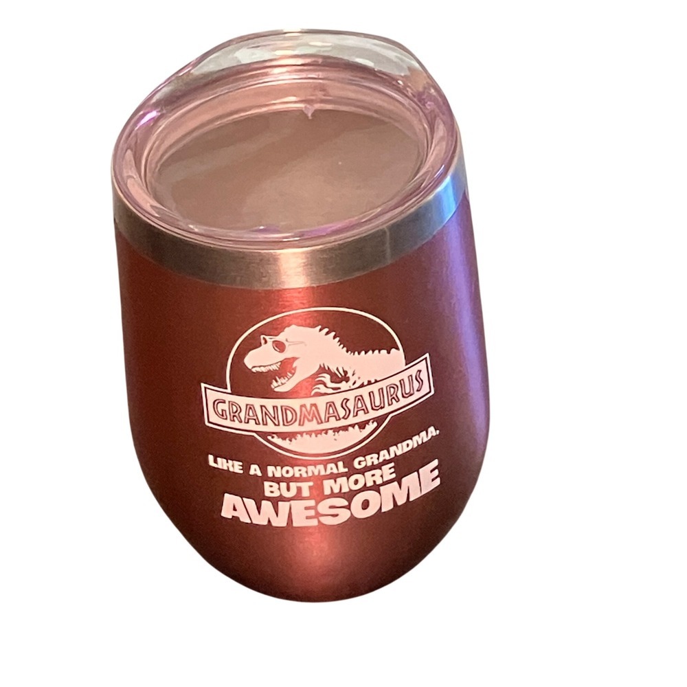 NewEleven Grandmasaurus Wine Tumbler Women 12oz Rose Gold